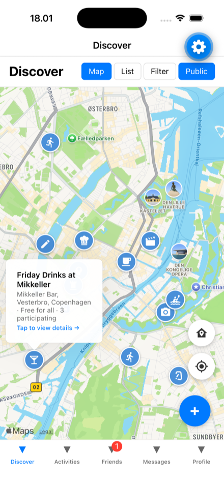 Discover activities near you
